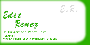 edit rencz business card